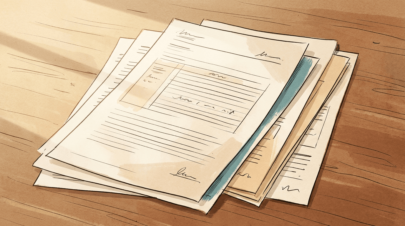Layered referrals, programs, and claims paperwork on a desk