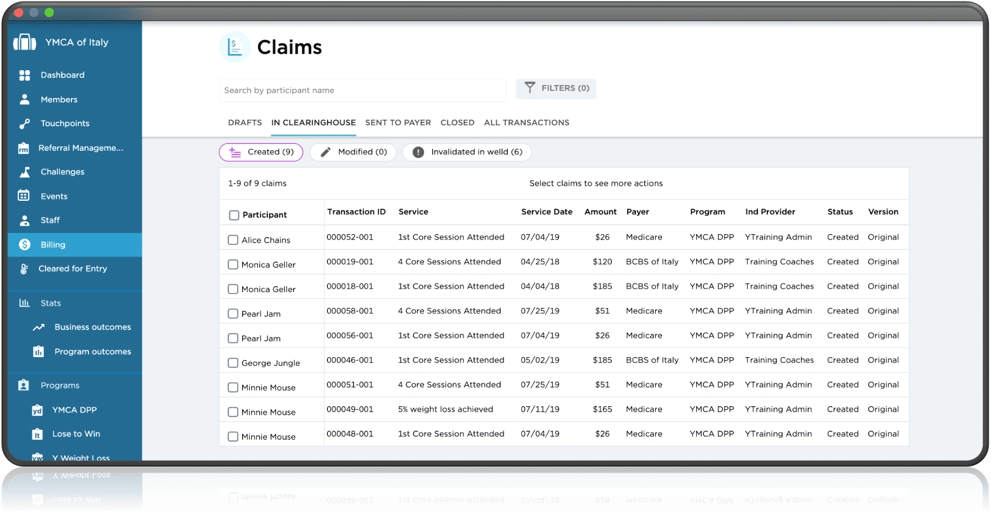 Welld insurance claim review screen